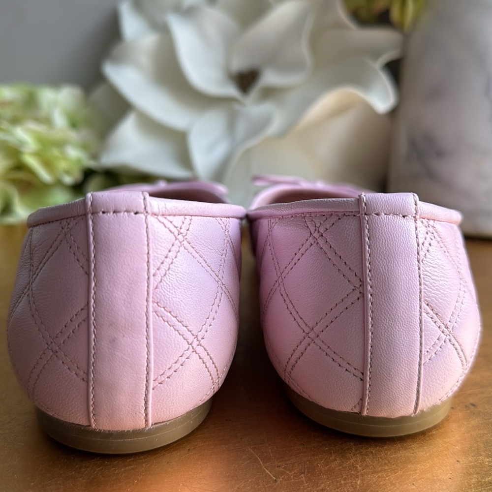 Delman Willa Quilted Ballet Flat in Pink Leather - Picture 5 of 16